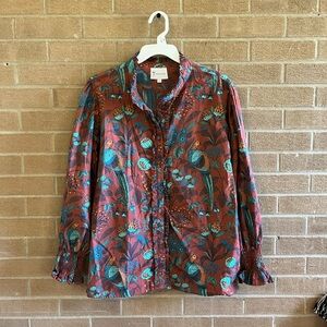 Floral Button Down Shirt - Multicolor